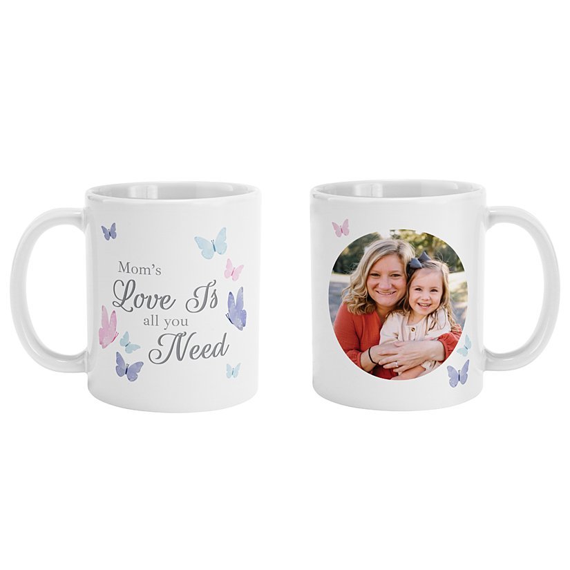 Love Is All You Need Butterfly Photo Mug-Perfect Gift for Mom