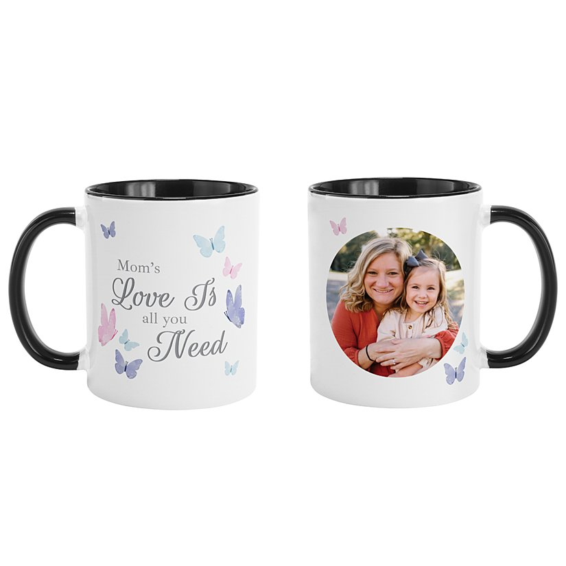 Love Is All You Need Butterfly Photo Mug-Perfect Gift for Mom